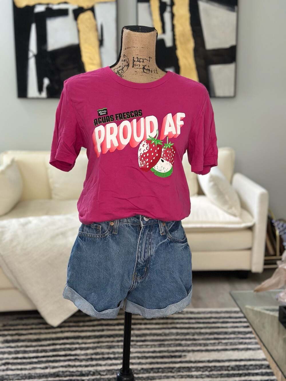 Minute Maid Aguas Frescas Proud AF Strawberry Graphic T-Shirt